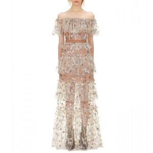 Self portrait star embellished maxi